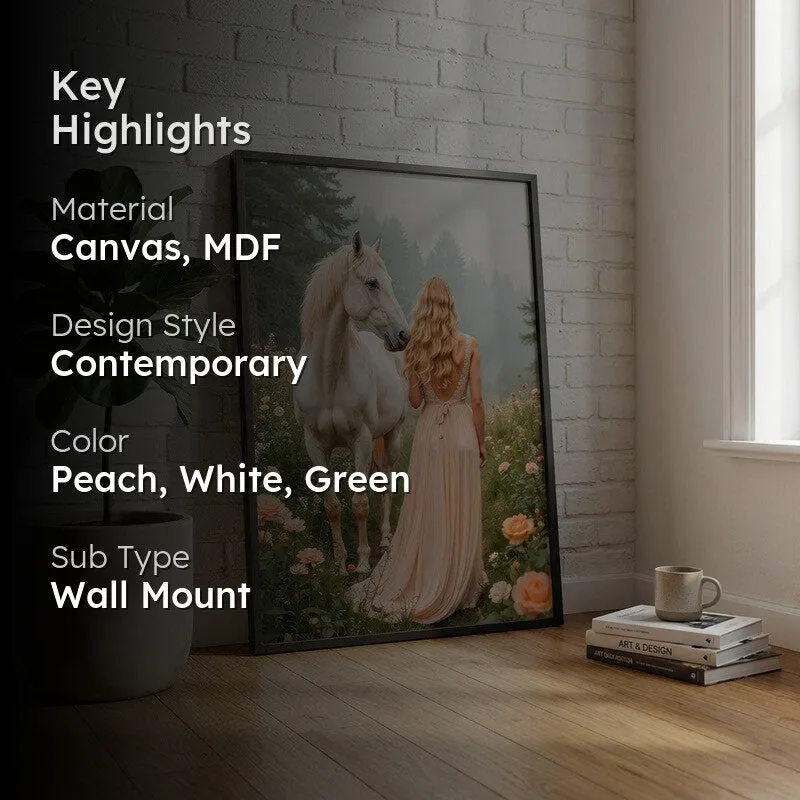 Ethereal Bond Canvas Wall Painting With Black Frame media 2