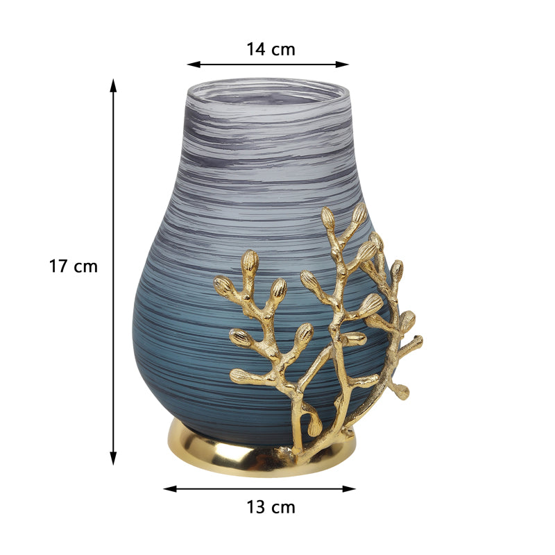 Roscoe Ruma Branched Glass Vase - Blue media 6