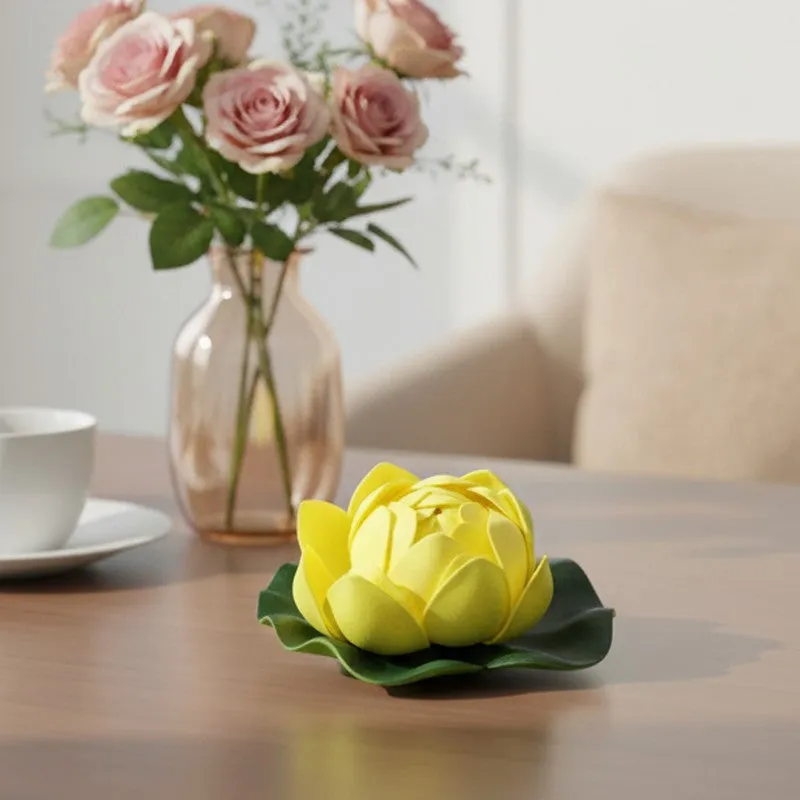Timeless Floating Artificial Lotus - Yellow media 1