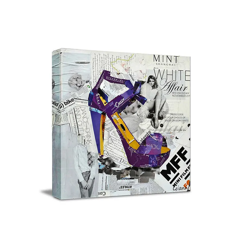 Puple Play Canvas Wall Painting media 4