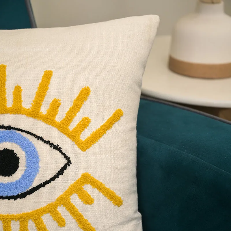 Open Eye Embroidered Cushion Cover media 5