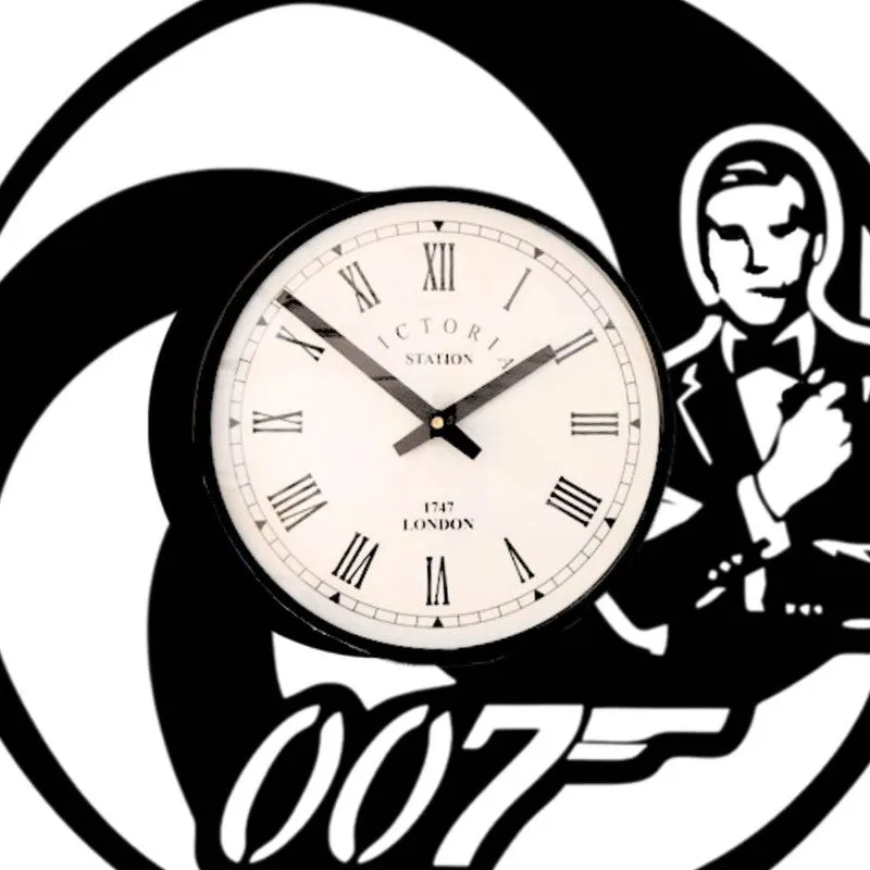 007 Steel Analog Wall Clock - Black media 5
