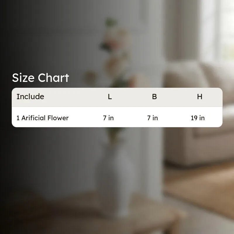 Florya Rose Fabric Artificial Flower - White media 9