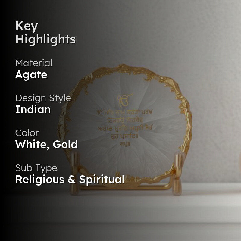 Aventine Omkar Mantra Agate Showpiece media 2