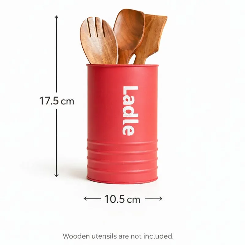 KitchenPlus Sturdy Cutlery Stand - Red media 6
