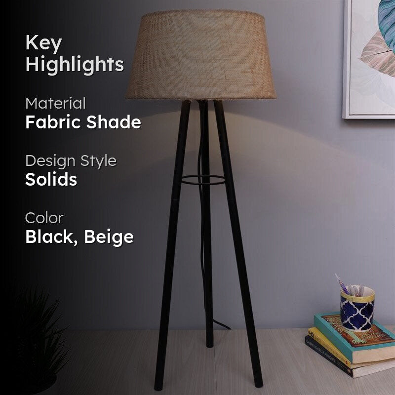 Mudita Black Floor Lamp - Khadi media 2