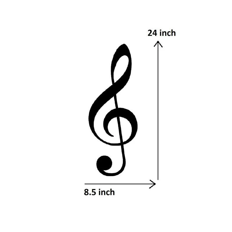 Treble Key Musical Harmony Black Iron Wall Accent media 5