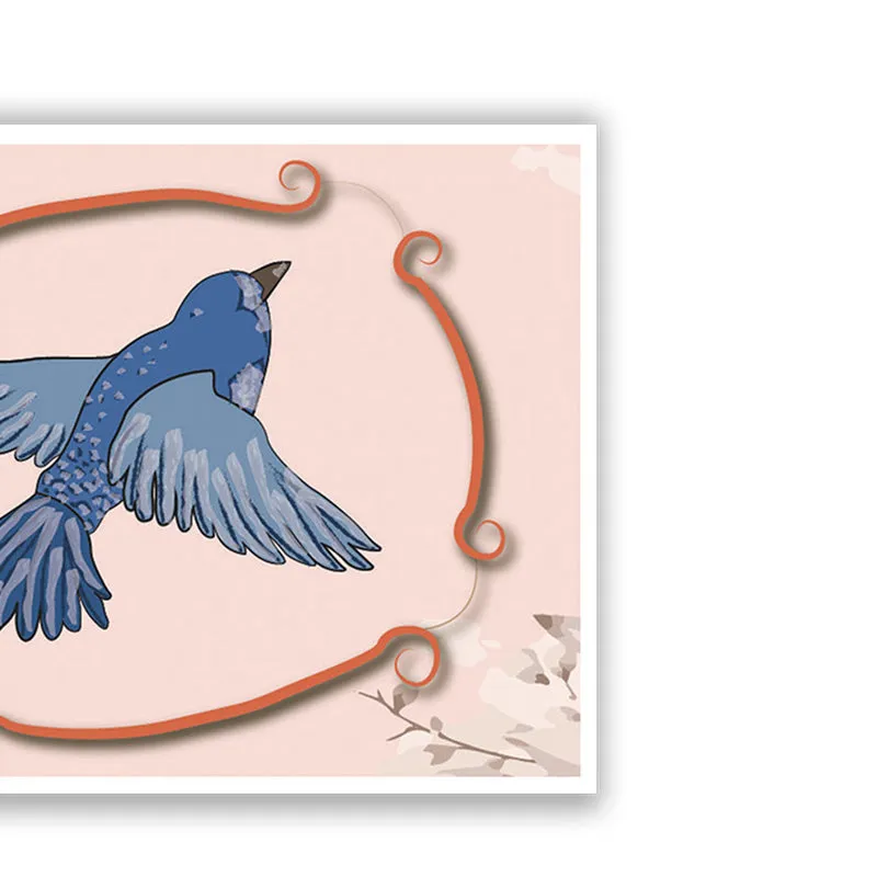 Sparrow Flight Wall Art with White Frame media 4
