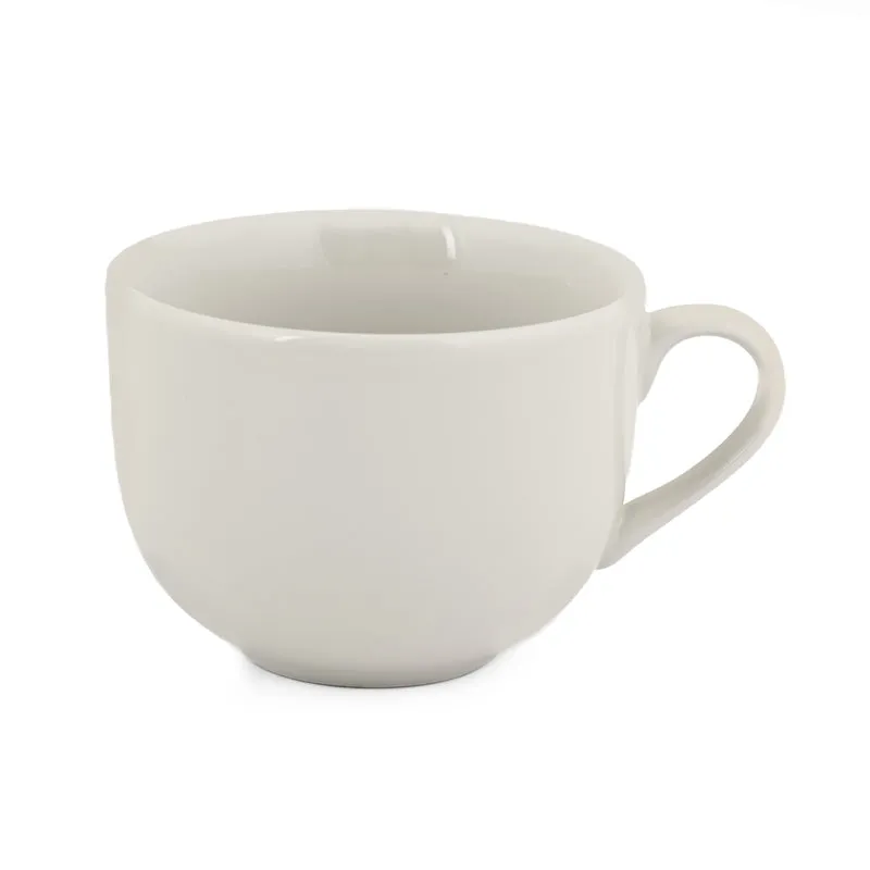 MorningSip Porcelain Cup & Saucer (Off White/240 mL Each) - Set of Six - 6