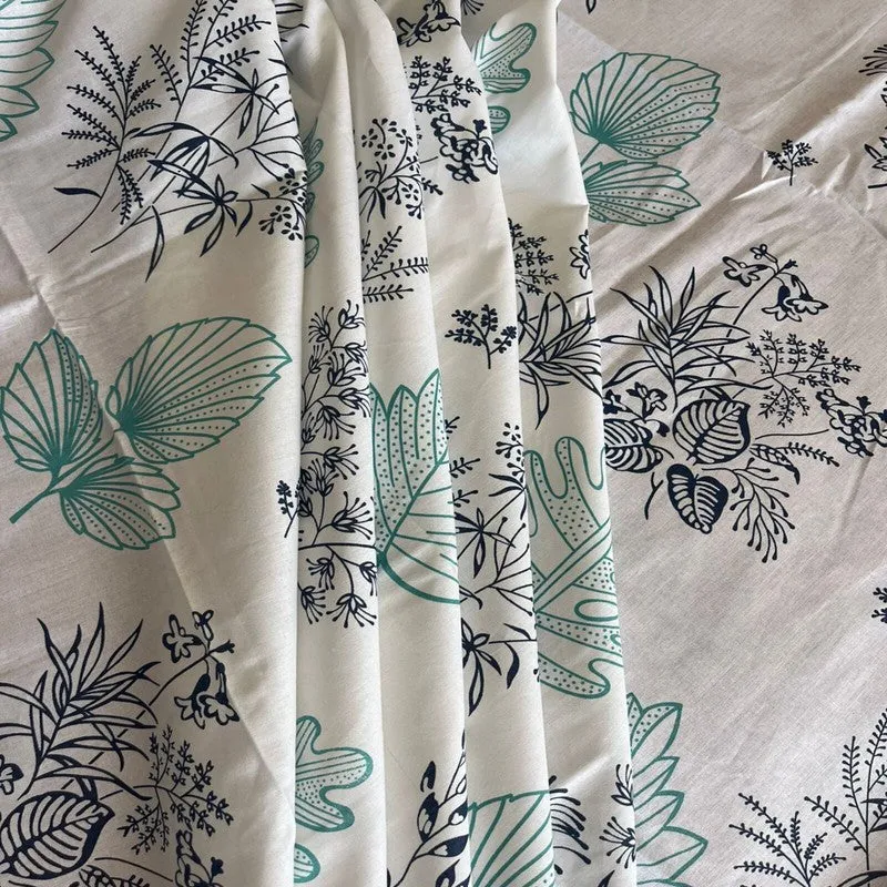 Bloom Veil Cotton Bedsheets (Blue) - 400 TC media 5
