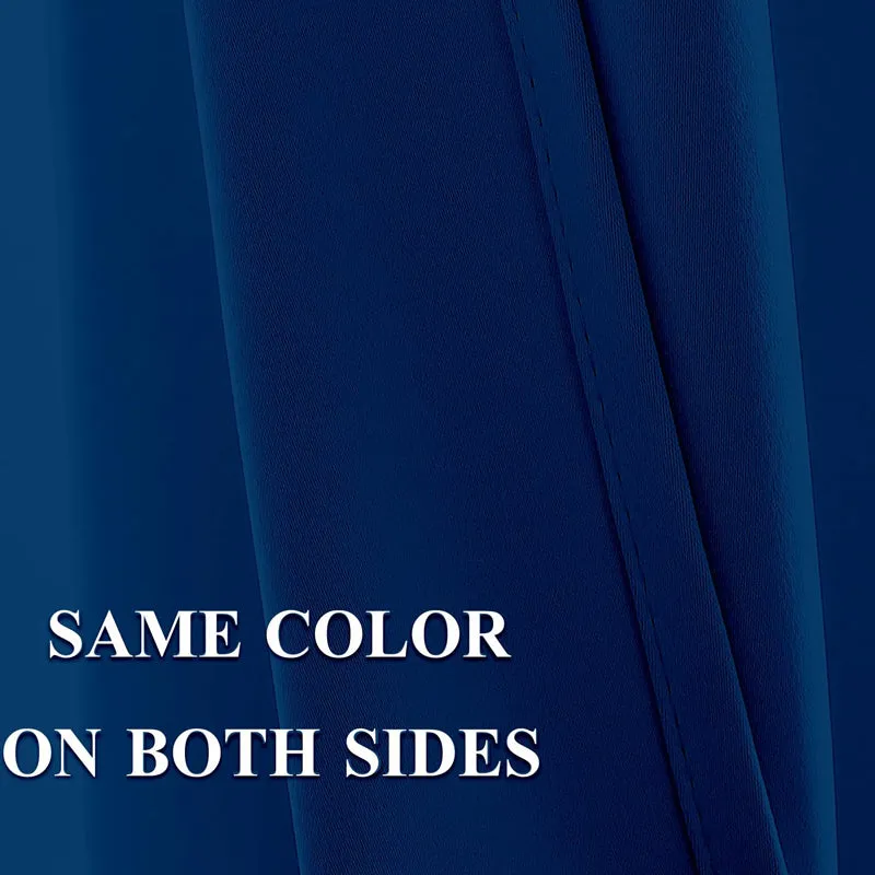 Vienna Pleated Curtain Valance (Royal Blue) - Set Of Two media 5