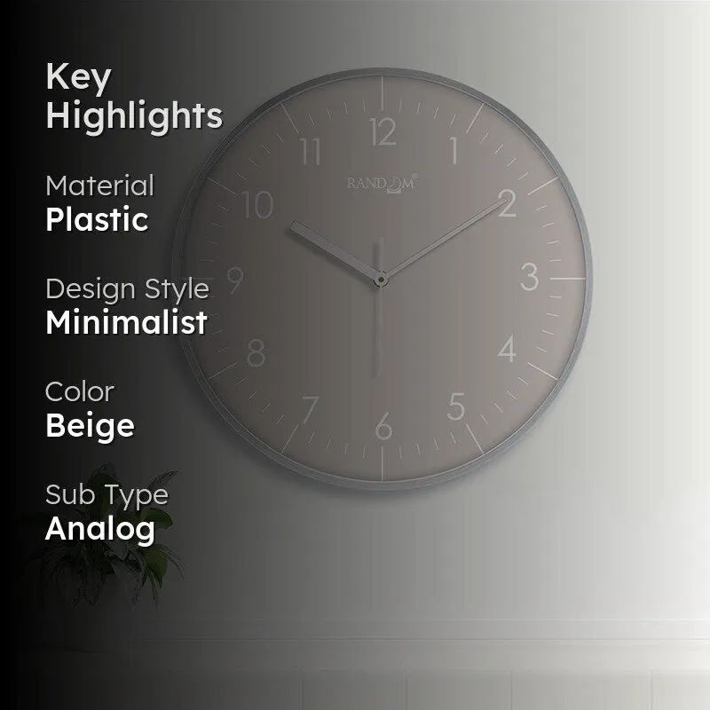 Benot Analog Wall Clock - Beige media 2