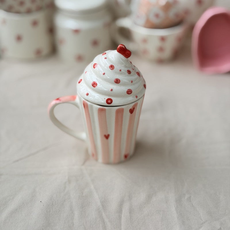 Ceramic Ice Cream Cup With Lid - 240 mL media 5