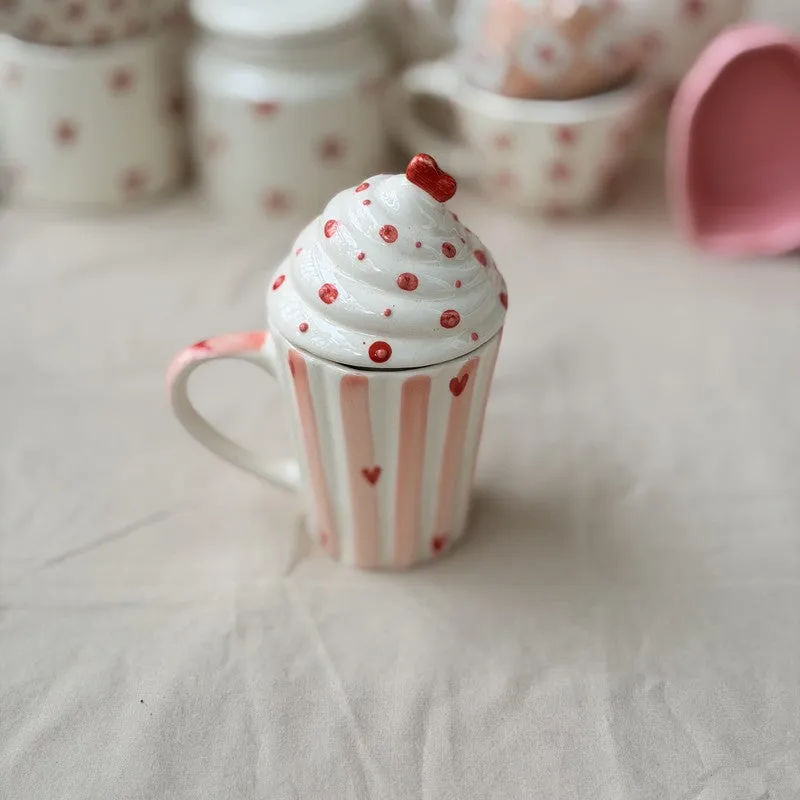 Ceramic Ice Cream Cup With Lid - 240 mL media 5