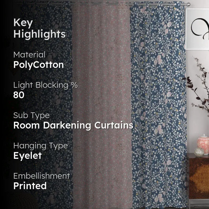 Bloom Floral Nest Curtains - Set of Three media 2