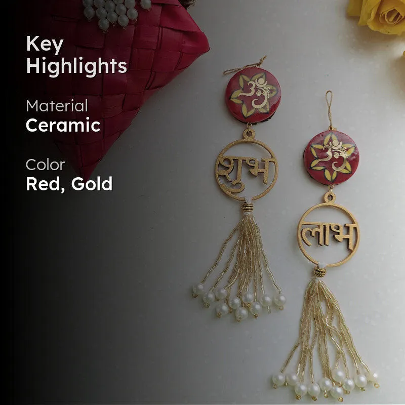 Shubh-Labh III Handcrafted Latkan - Set Of Two media 2