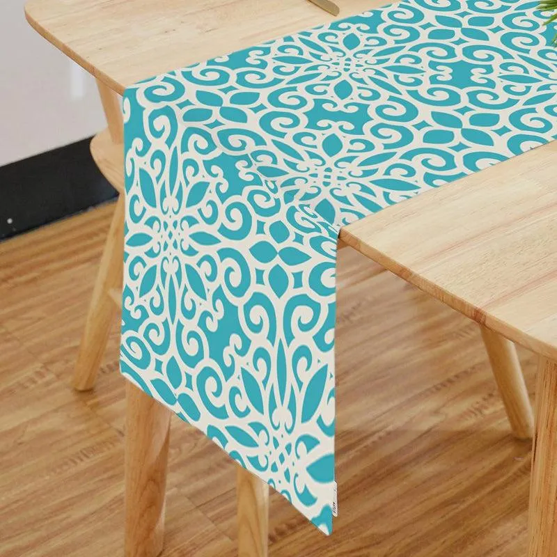 Ekat Poly Canvas Table Runner - Blue media 3