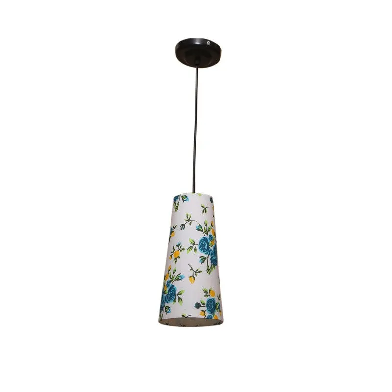 Solarae Metal Ceiling Lamp - White & Blue media 5