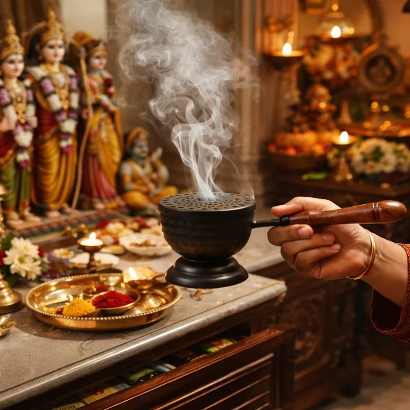 Dhyan Deep Incense Holder - Black media 5