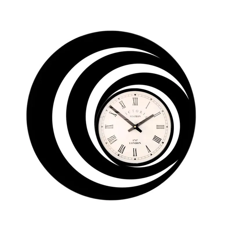 Orbit Steel Analog Wall Clock - Black media 4