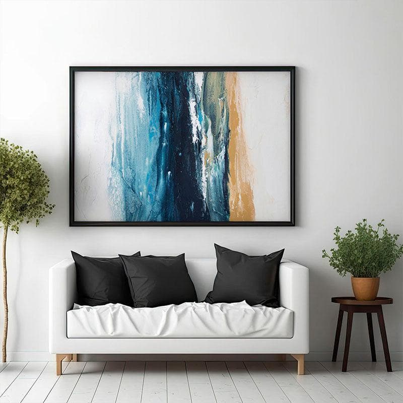 The Highland Canvas Wall Painting - Black Frame