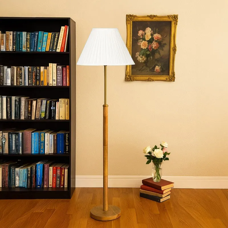Sand Dune Wooden Floor Lamp - White media 4