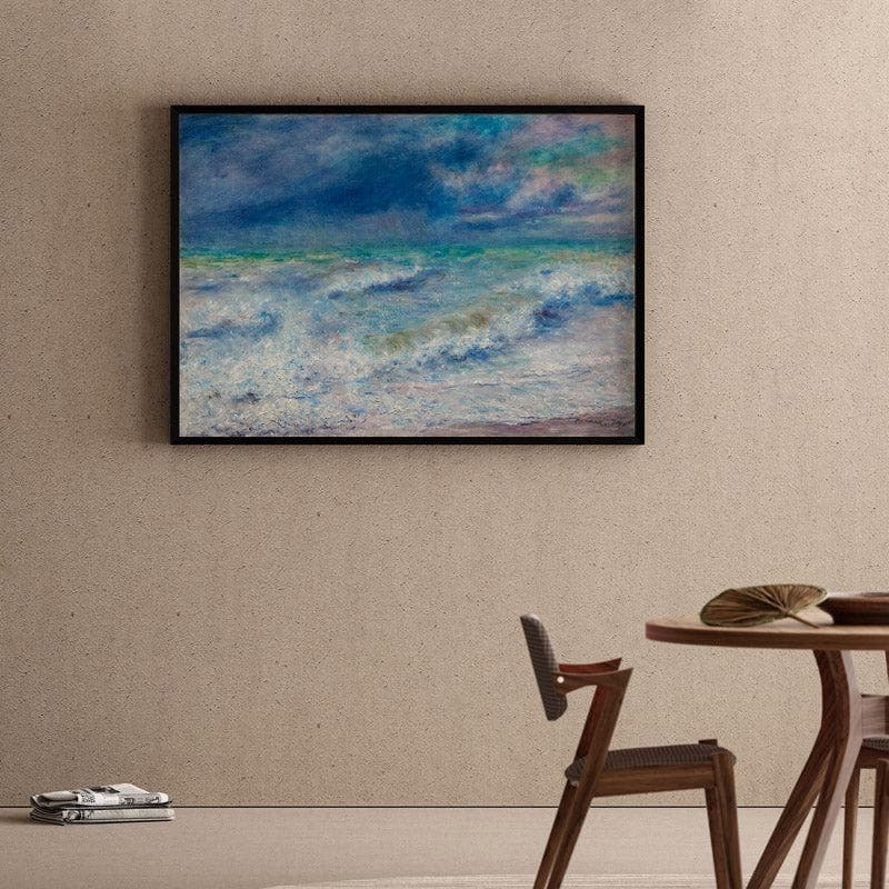 Sea Sanora Canvas Wall Painting - Black Frame