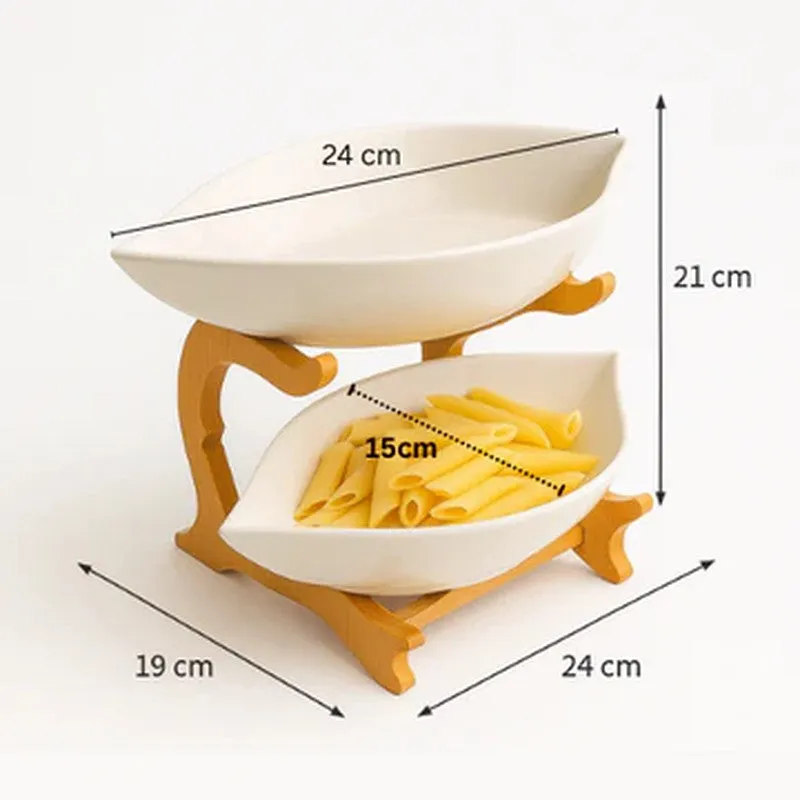 NatureNest Two Tier Leaf Serving Bowl - Set Of Two media 6