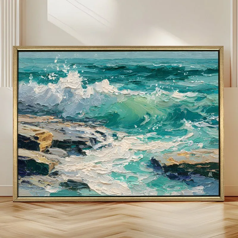 Marine Pulse Canvas Wall Painting With Frame media 4
