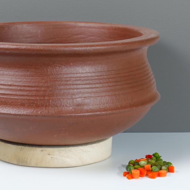 Kalinaw Biriyani Clay Pot Brown 3000 mL / 10 Inches image 3