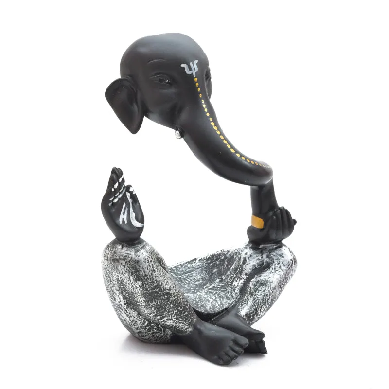 Ganapati Glow Resin Idol - Black media 3