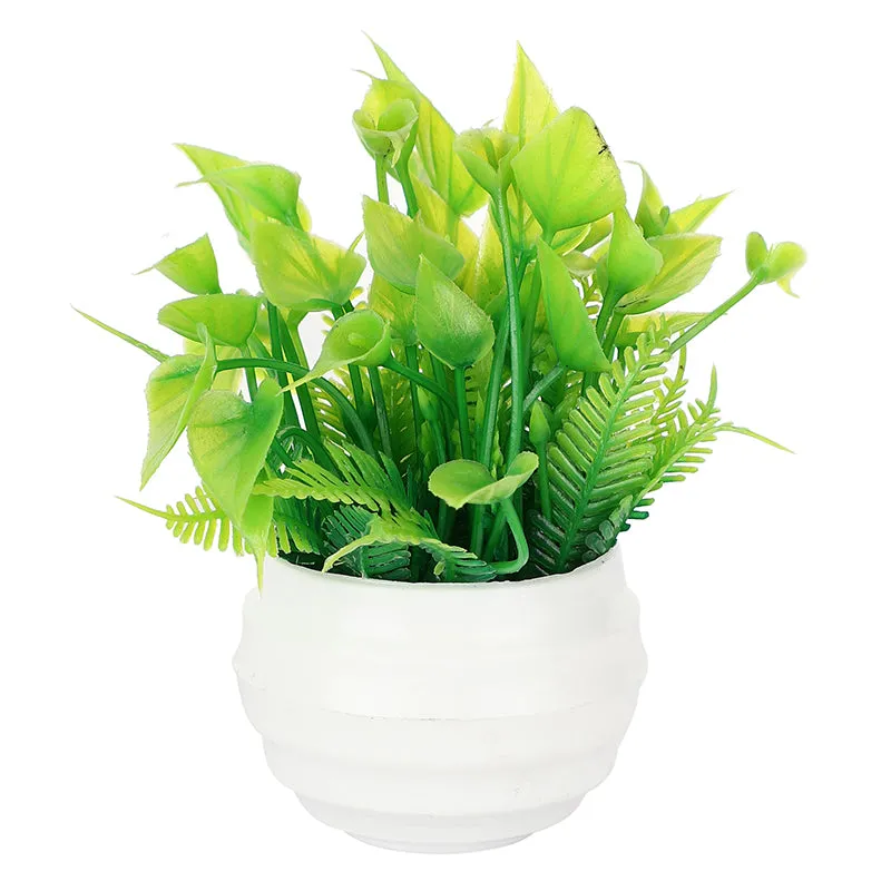 Hyphae Artificial Plant With Black Plastic Pot media 4
