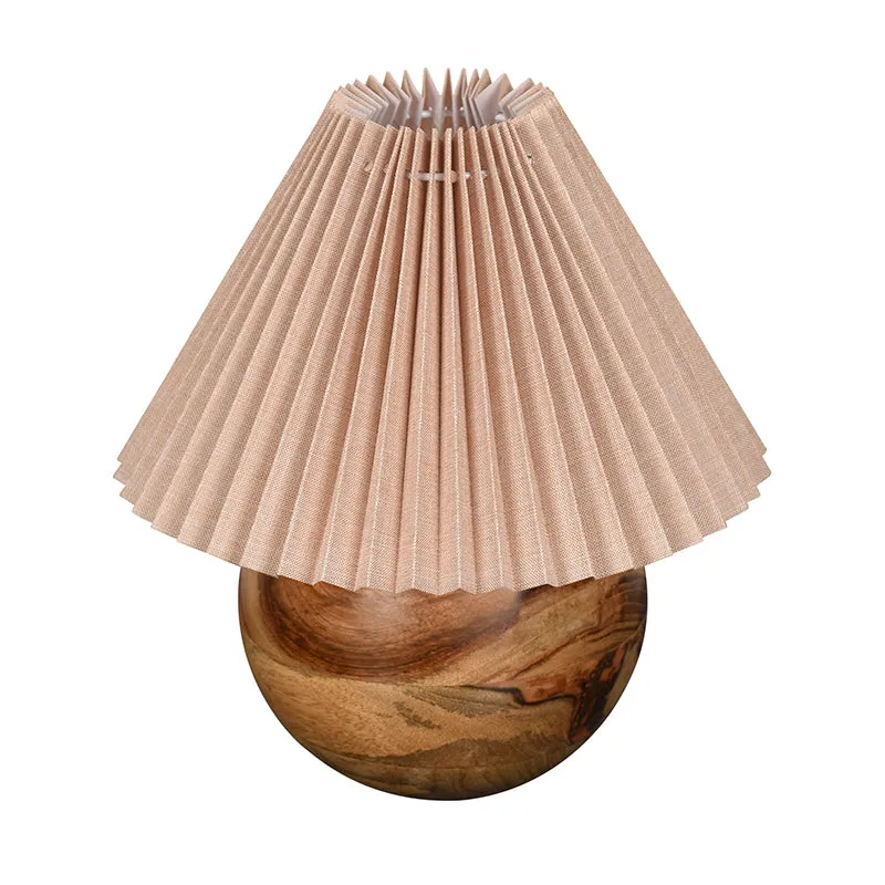 Lark Pleated Fabric Table Lamp - Beige media 4