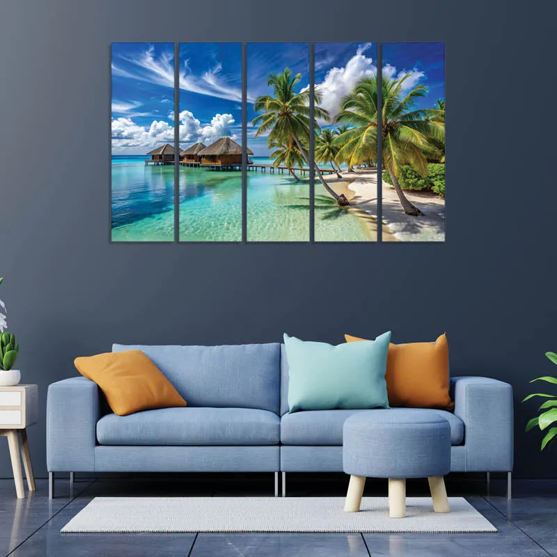 Mauritius Wall Painting - Set Of Five media 3