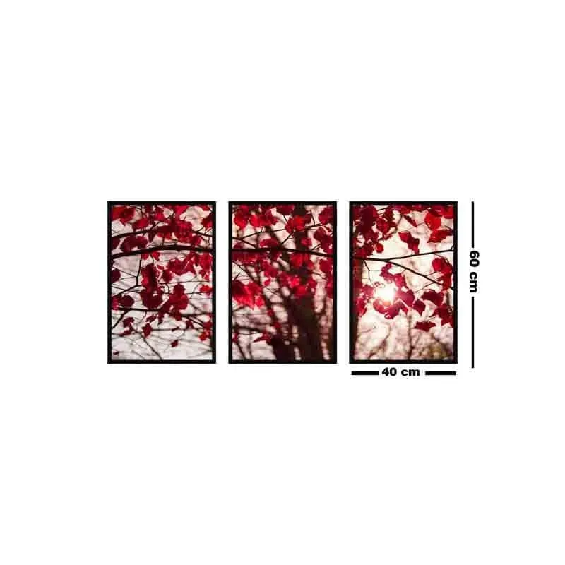 Red Leaves Wall Art - Set Of Three media 6