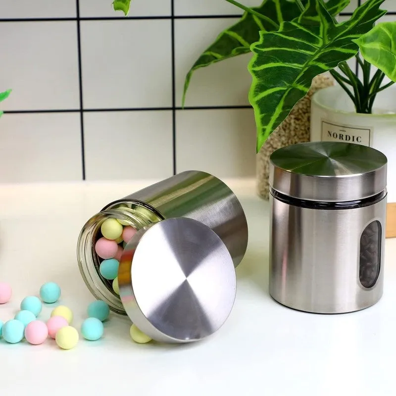 Clear Fresh Stainless Steel Jar (300 mL Each) - Set Of Six media 5