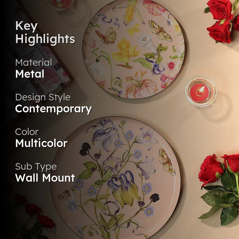 Fleurina Metal Wall Plates - Set Of Two media 2