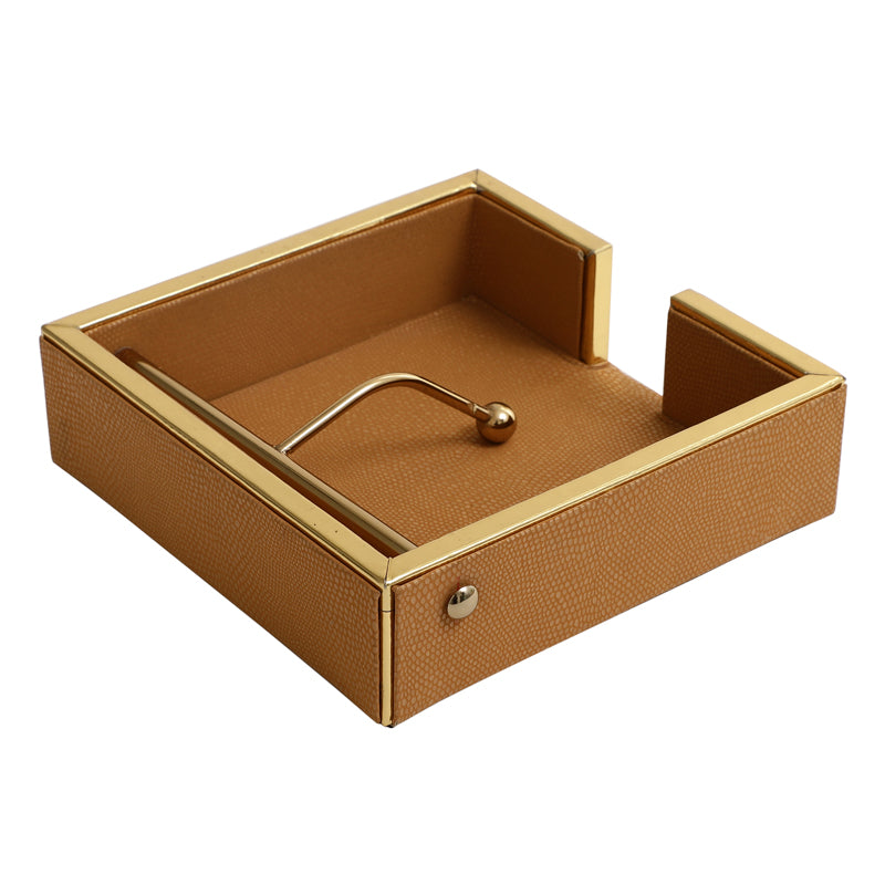 Roho Leather Tissue Holder - Brown media 4