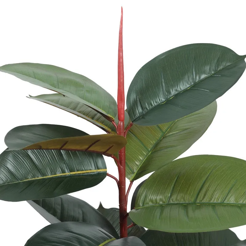 Urban Luxe Artificial Rubber Plant Without Pot - 2.1 Feet media 5