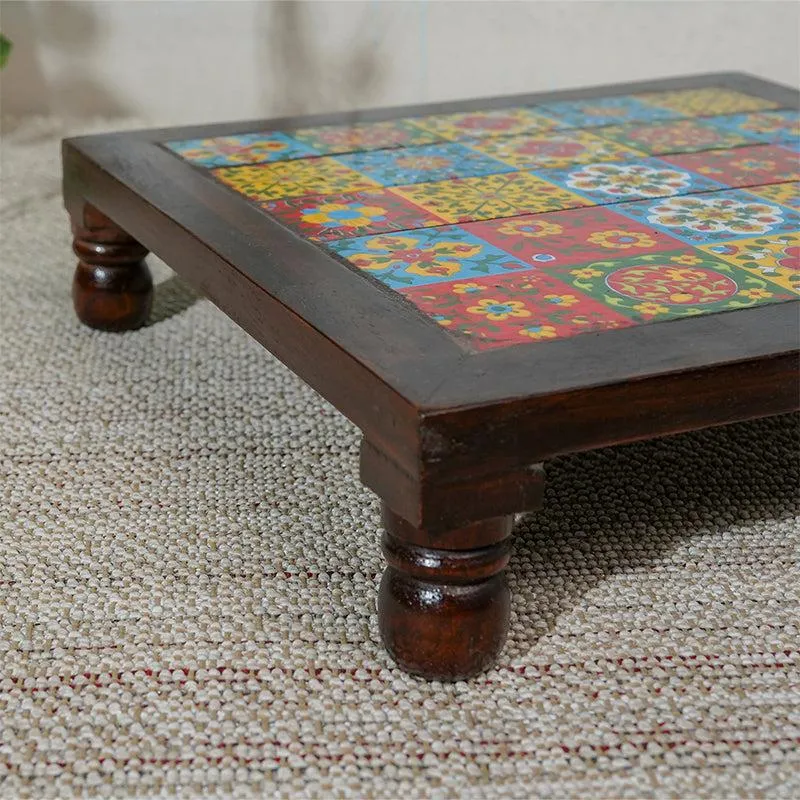 Visara Ethnic Mango Wood Stool media 3