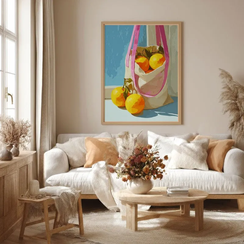 CitrusCharm Canvas Wall Painting - Brown Frame media 4