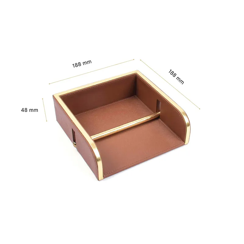 Ceastra Neo Faux Leather Tissue Holder - Brown media 9
