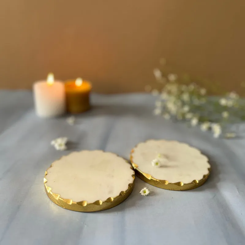 Holden Handcrafted Marble Coaster - Set Of Two media 3