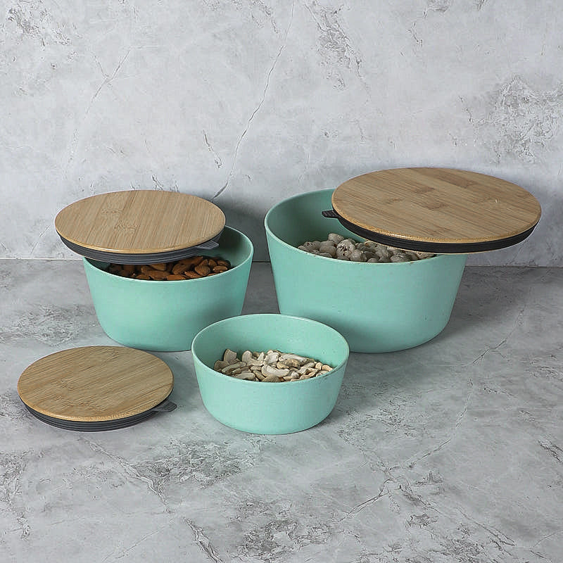 Raine Serving Bowl With Lid (Blue) - Set Of Three media 6
