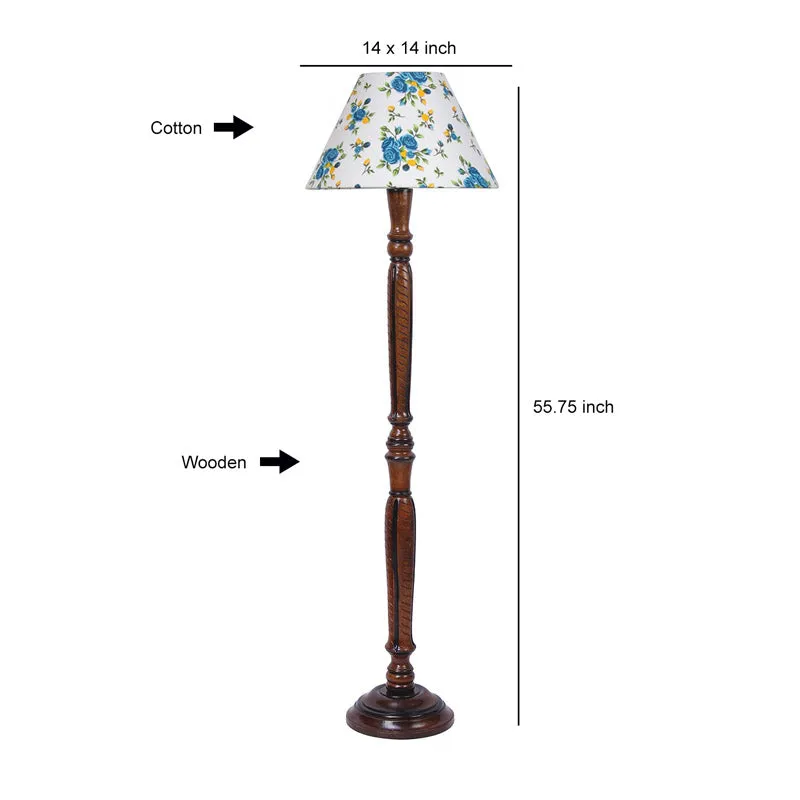 Alba Hima Vintage Wooden Floor Lamp media 8