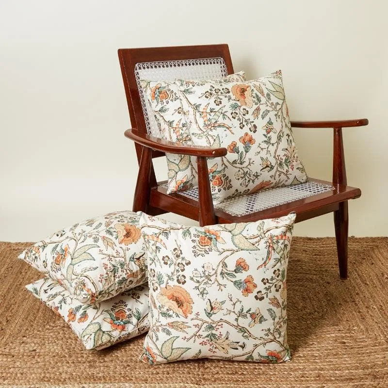Lushlie Blooms Cushion Cover (Yellow) - Set Of Five media 2