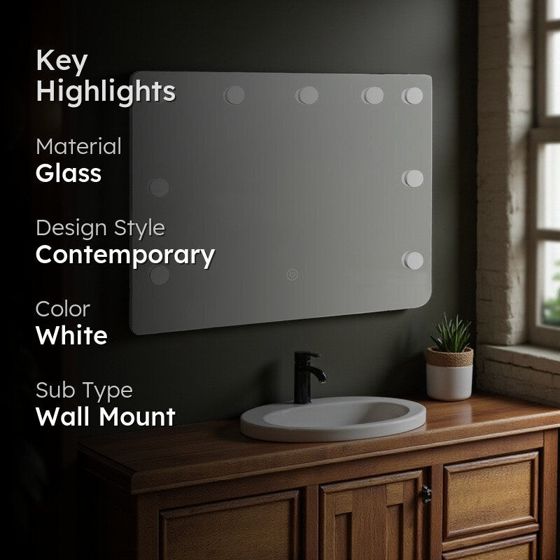 LumiEdge Vanity Wall Mirror With LED Lights media 2