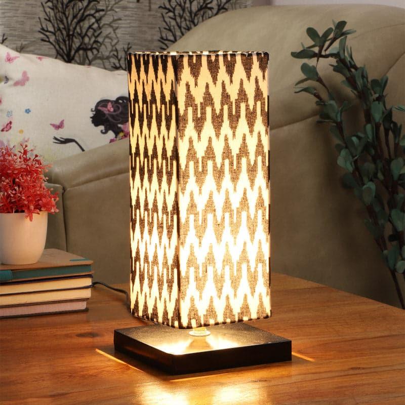 Chevronic Ingram Fabric Table Lamp - Black,White