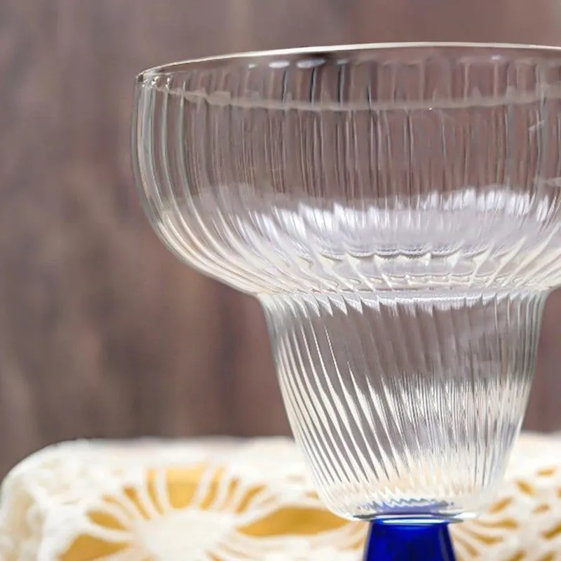 Indigo Luxe Goblet Cocktail Glasses(240 mL) - Set Of Four media 3