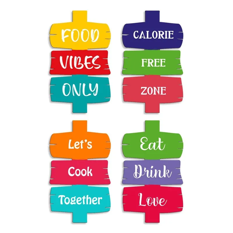 Kitchen Vibes Only Fridge Magnets - Set Of Four media 3